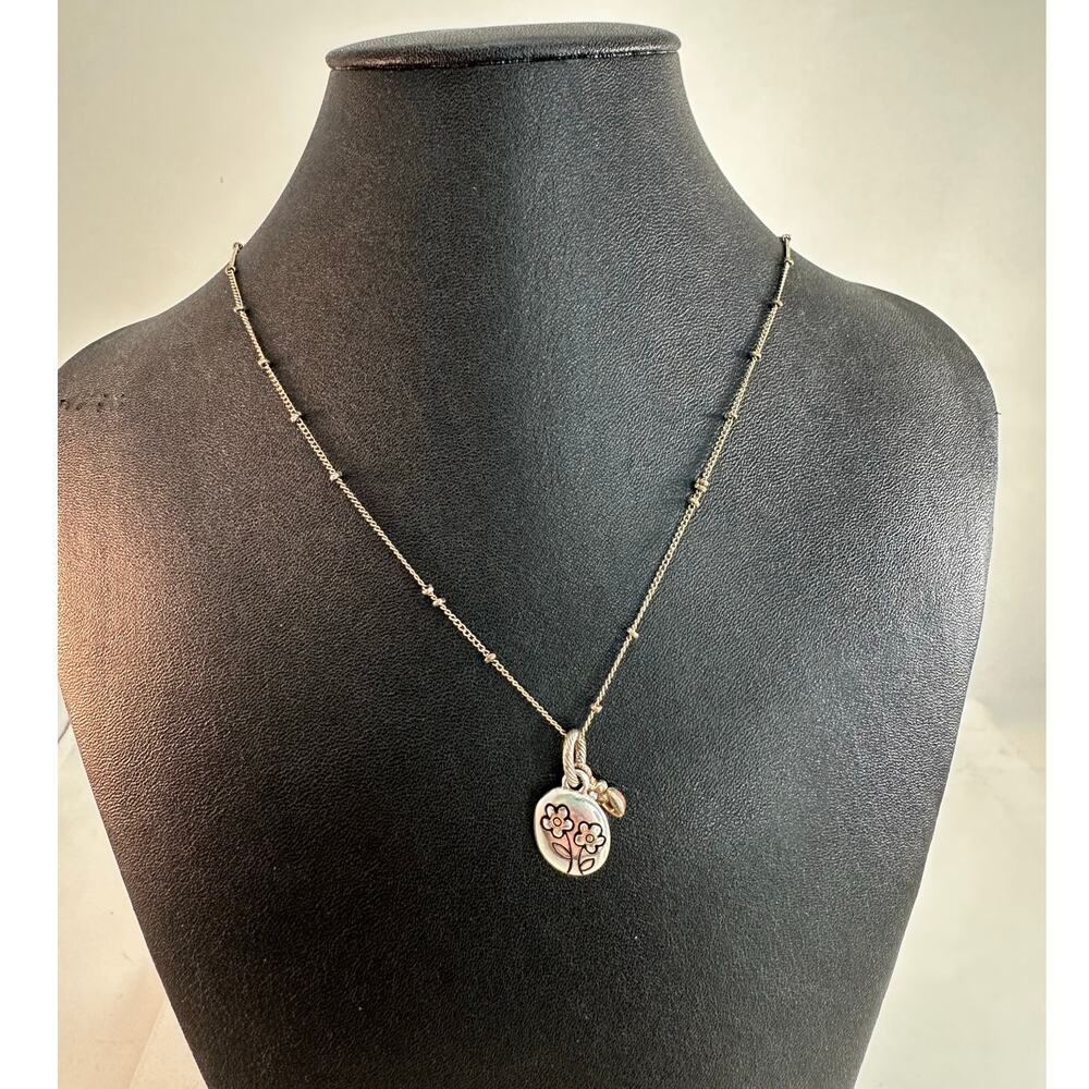 Brighton Friends Forever Dainty Silver Toned Necklace Some Tarnishing